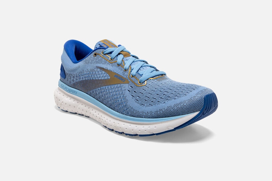 Brooks Running Shoes - Glycerin 18 Road Womens - Blue/Gold - JOT-274568